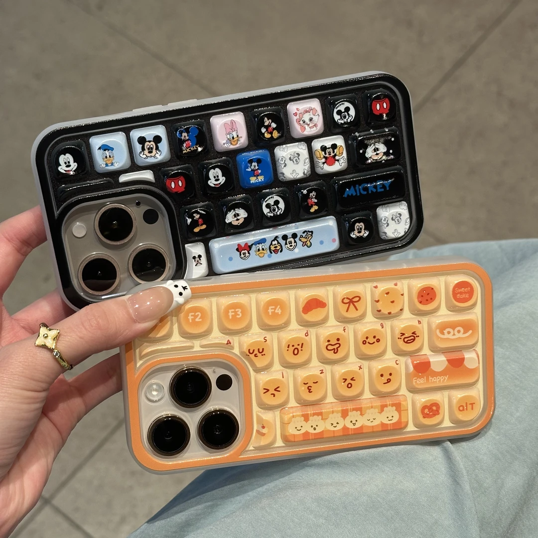 BANCA奶呼呼面包键盘壳适用苹果16/15promax手机壳14/13/12/11套