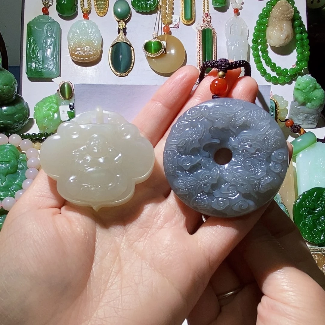 和田玉未镶嵌颈饰