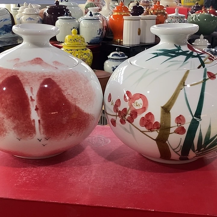 罐陶瓷茶叶罐密封罐家用摆件