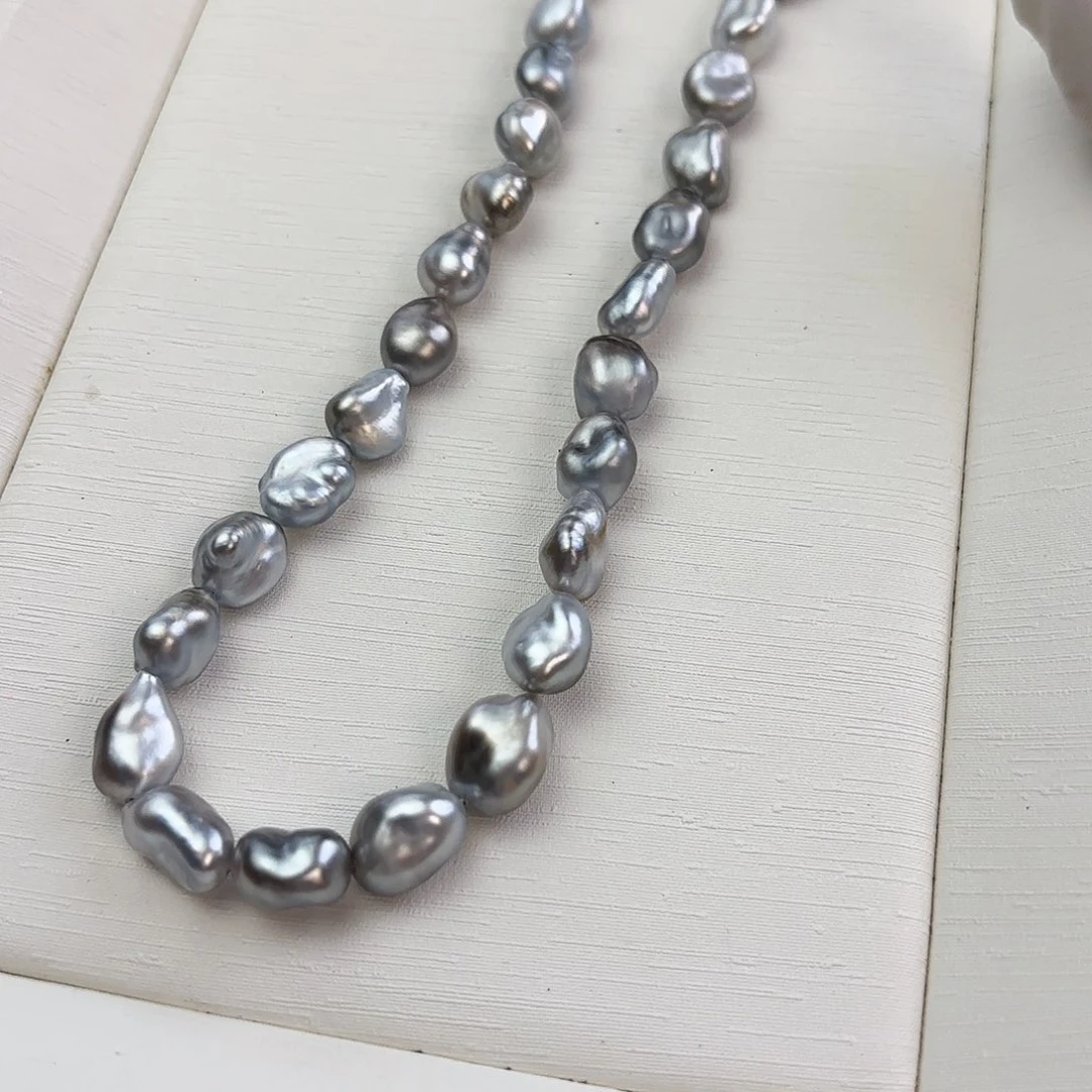 银S925镶嵌颈饰海水珍珠Keshi