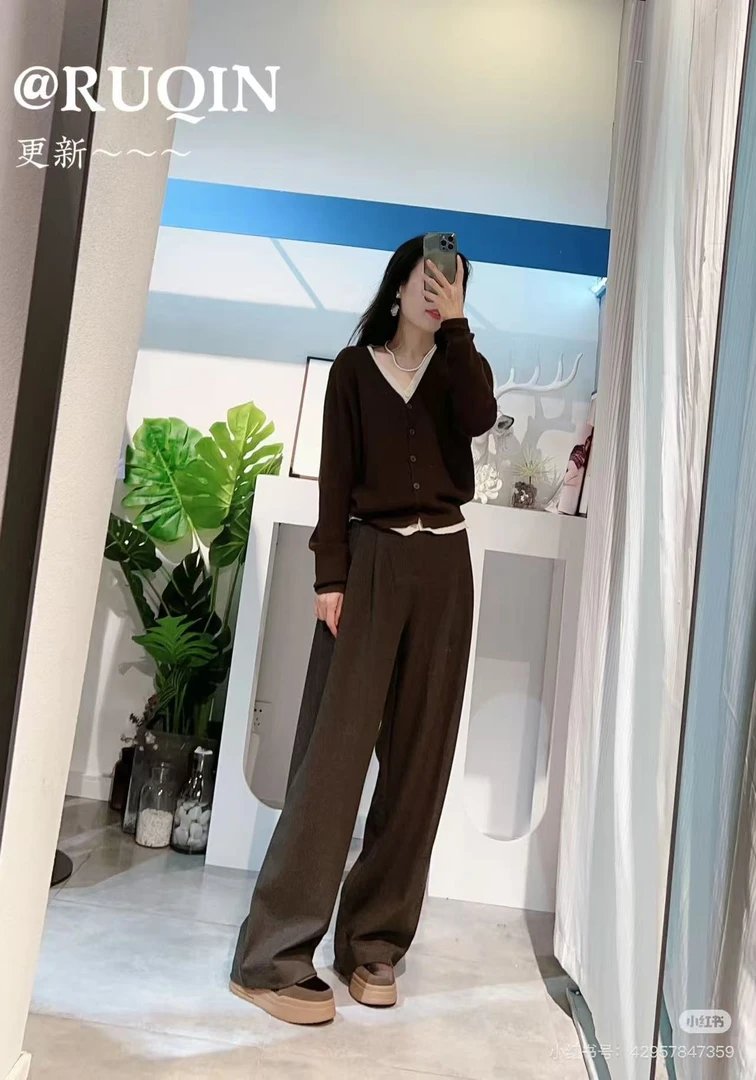 气质复古INS风时尚羊毛套装开衫美拉德风休闲风女装显瘦1818SY