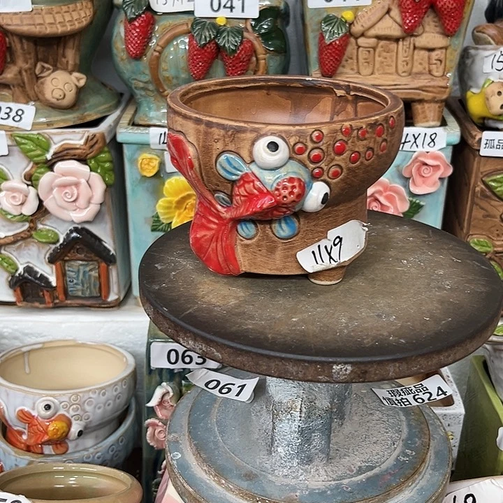 紫砂花盆粗陶材质多肉花盆