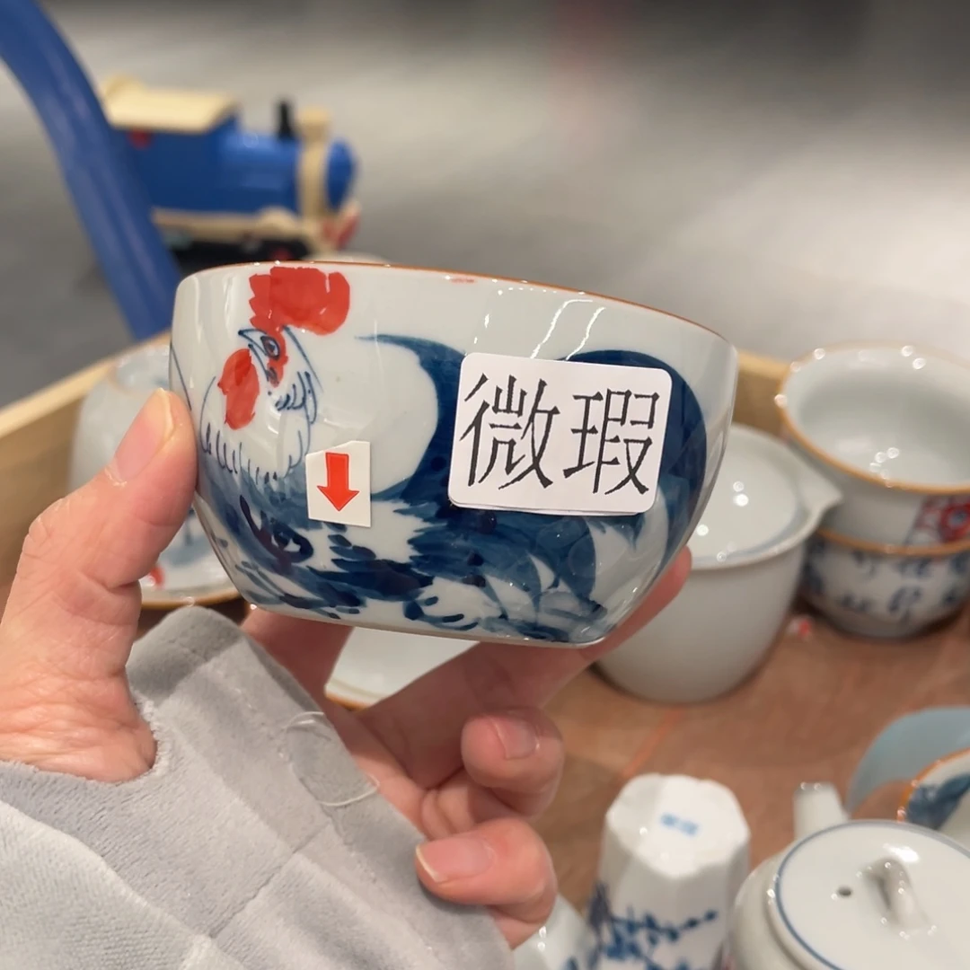 微瑕釉下彩纯手绘