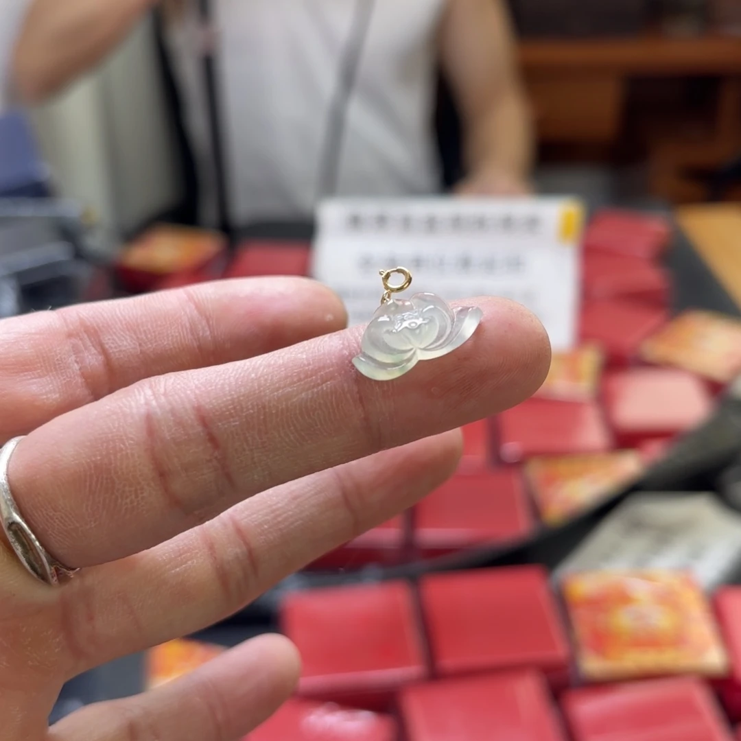 翡翠戒指银S925镀金镶嵌