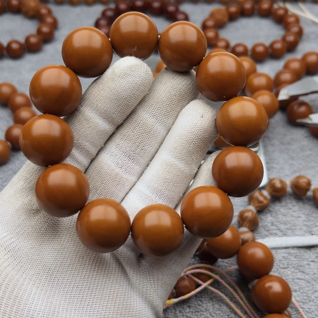 橄榄核手串/手链华*笙1.9正圆光珠