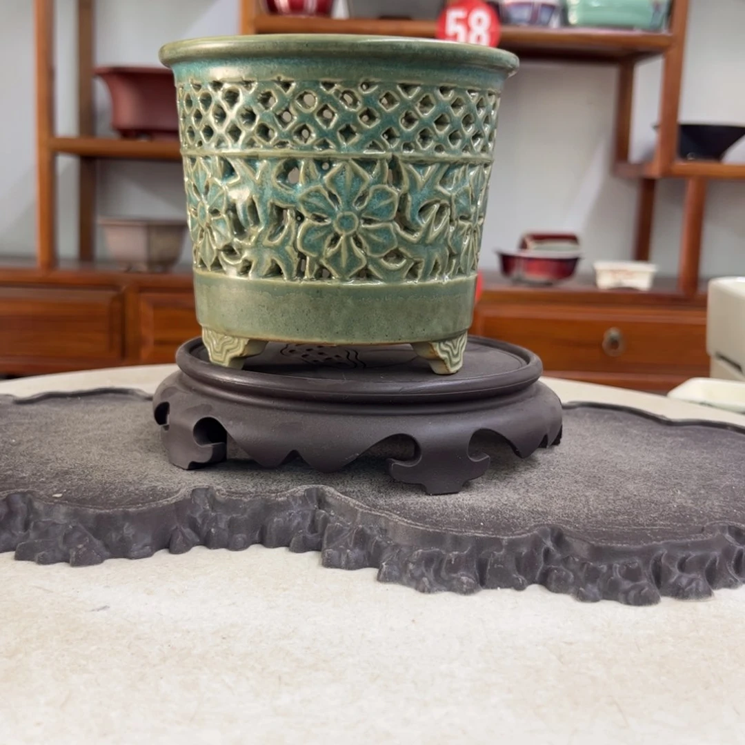 紫砂花盆吉*瑕疵11-12。。。。