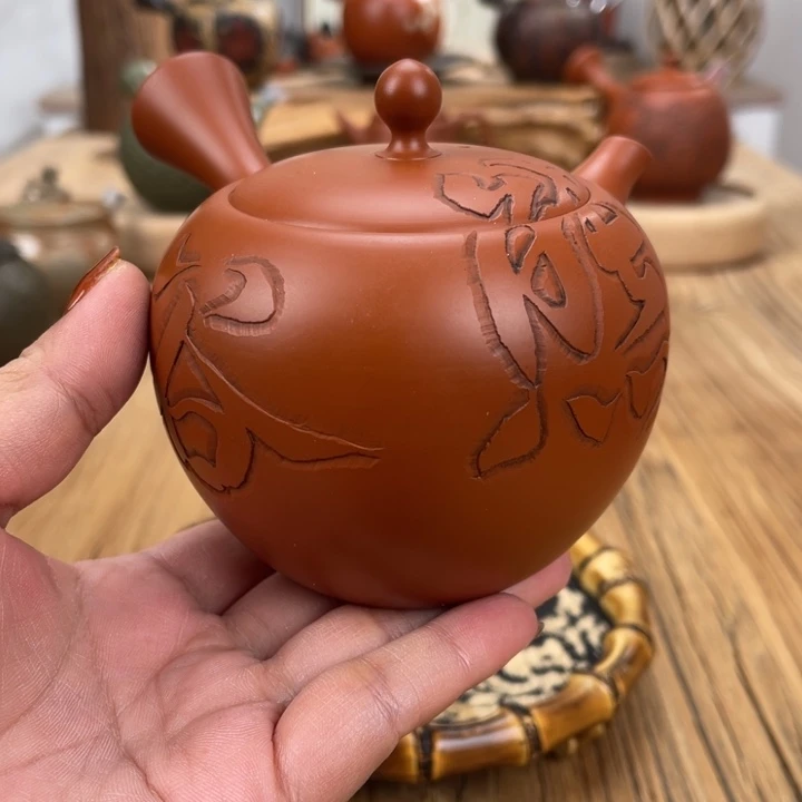 常滑山田宝生手作茶壶