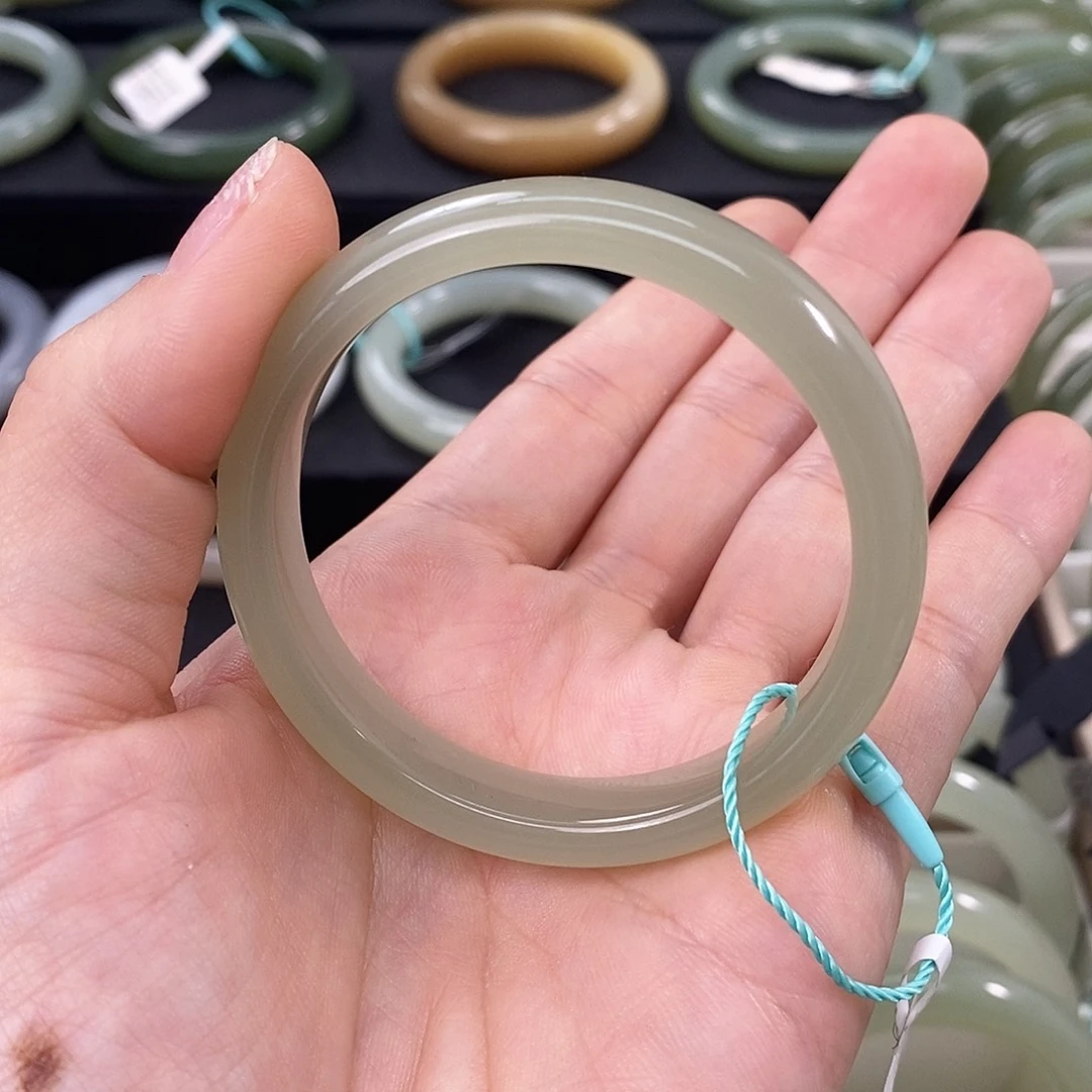 和田玉手镯未镶嵌51.52