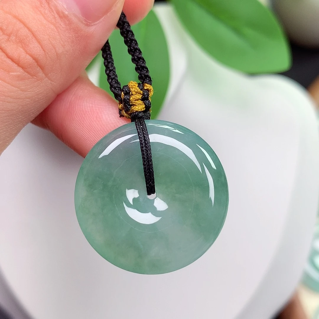 颈饰未镶嵌翡翠平安扣 27x5.6mm