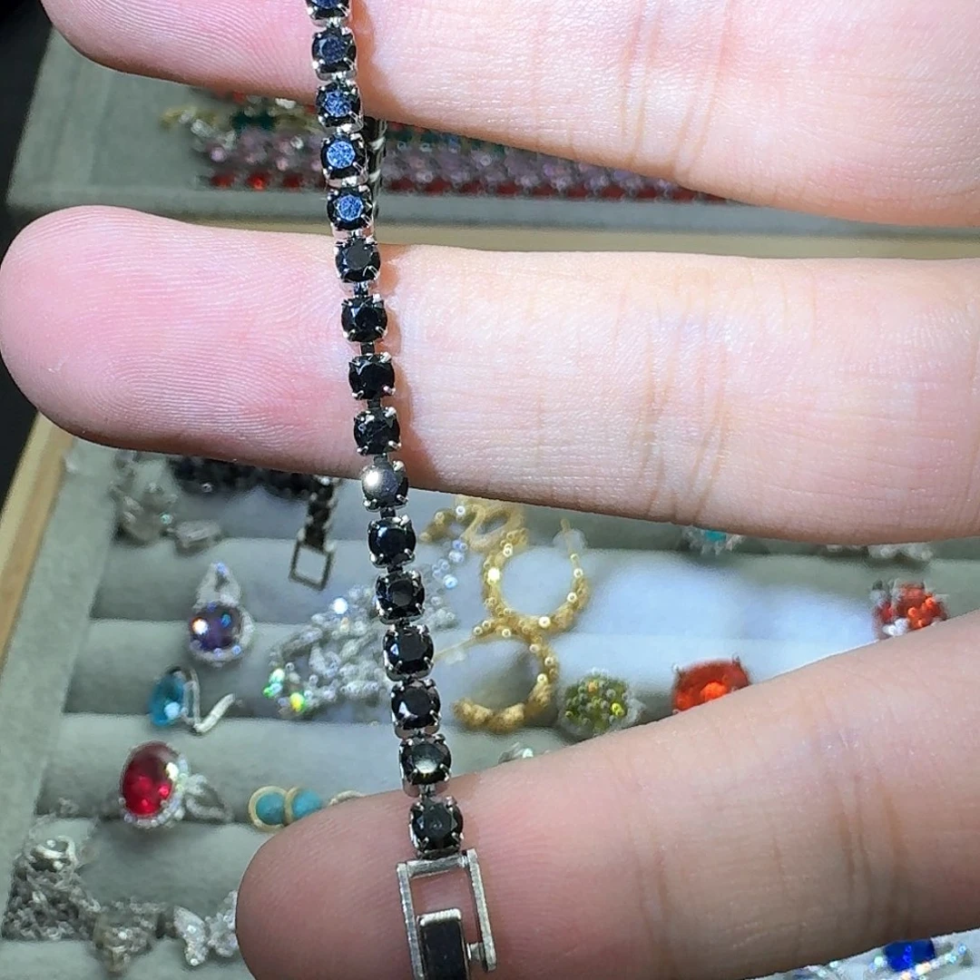 托帕石戒指银S925镶嵌