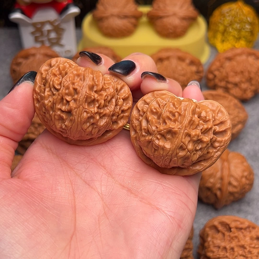 把件文玩核桃毕业精品精配桃心宫灯43.5全品