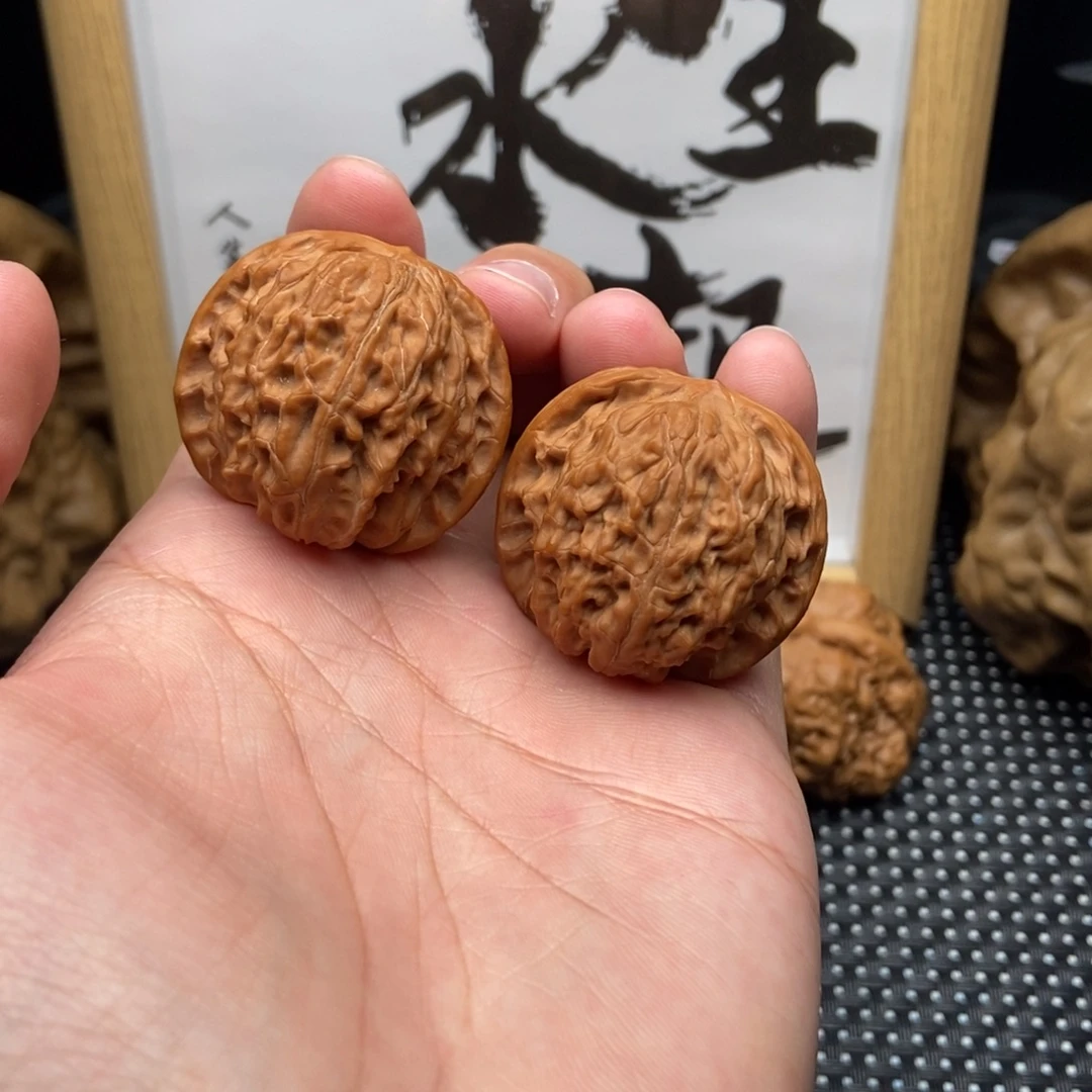 文玩核桃把件36磨盘