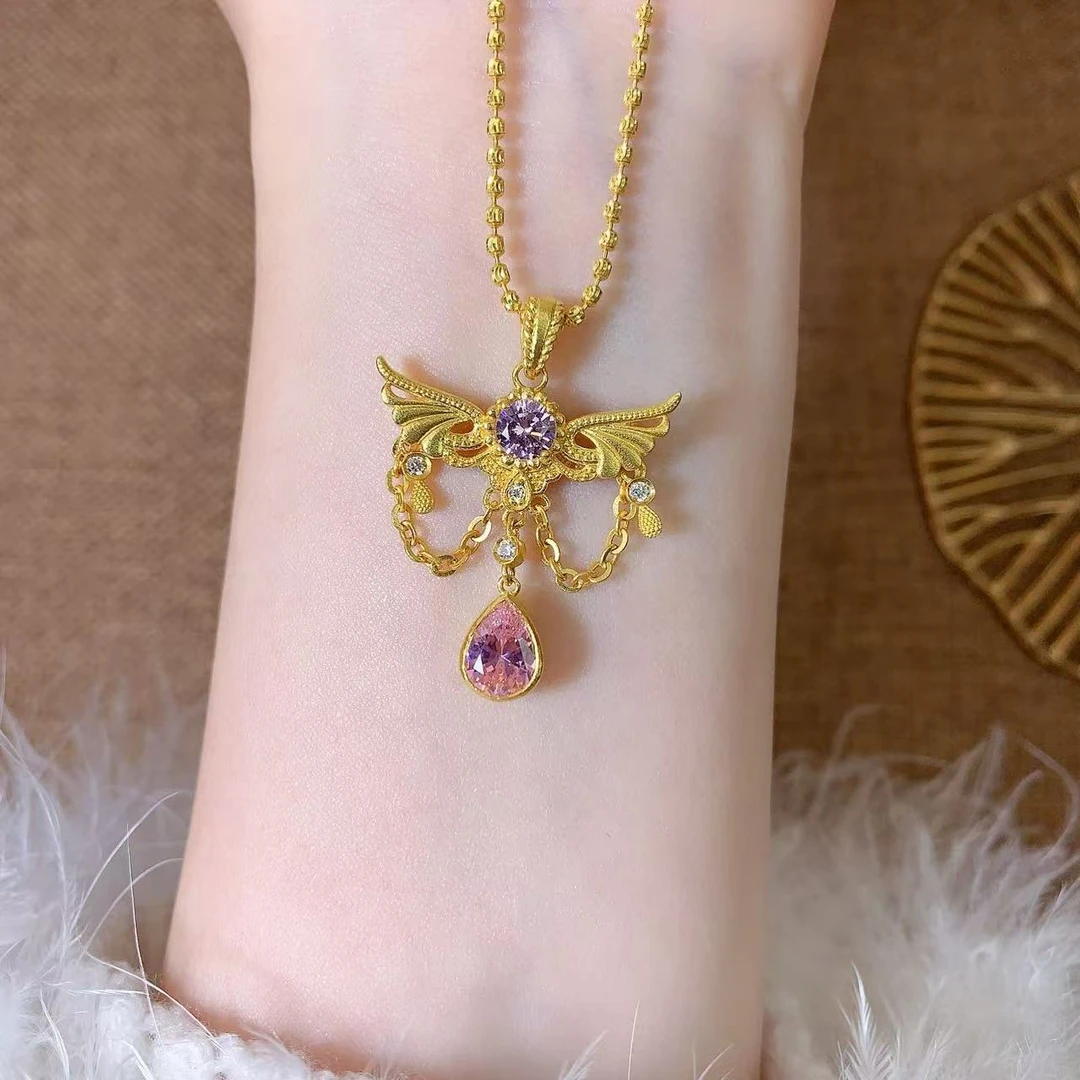 【伟新源】足金999 镶嵌精灵祈愿天使7.73克（不含链）