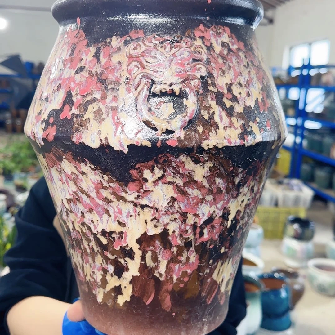 紫砂花盆高31口20