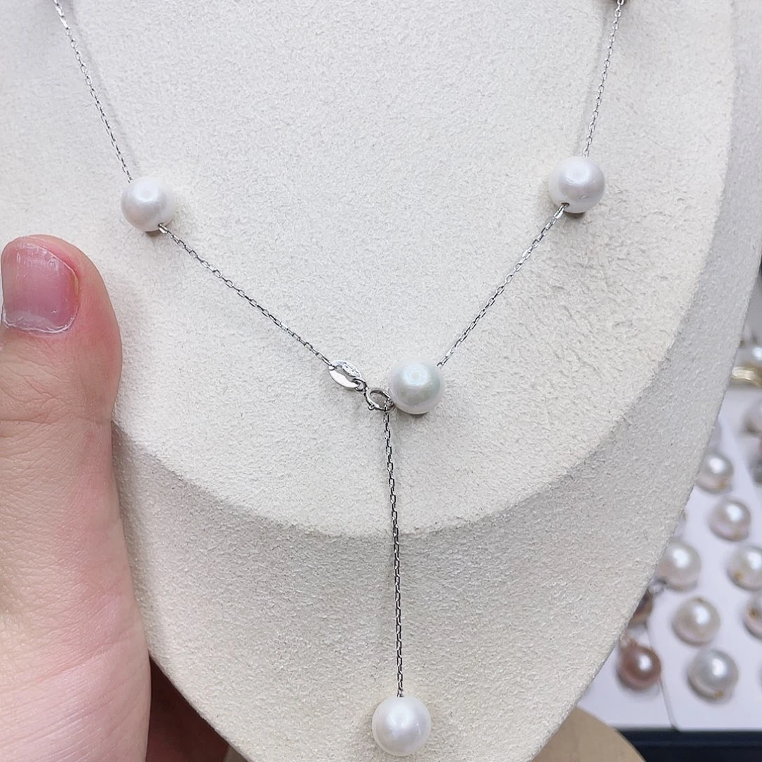 淡水珍珠吊坠(赠链)银S925镶嵌
