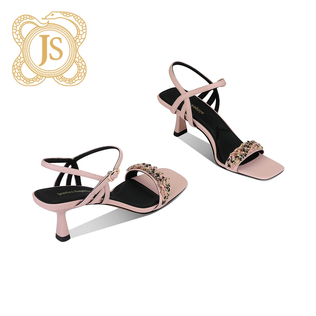 已开价，0541L6516气质时尚夏季黑色细跟粗跟时装轻奢百搭凉鞋女