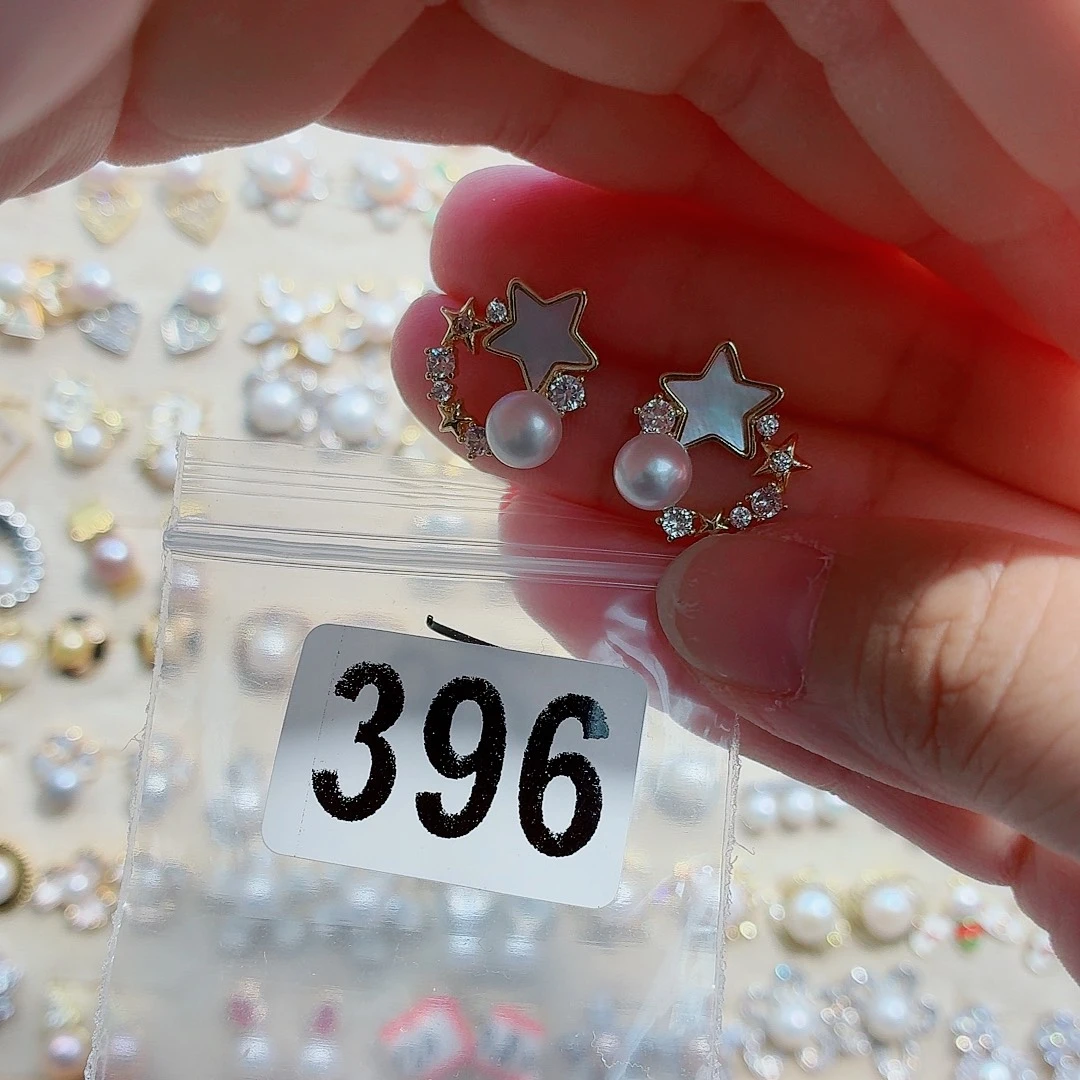 淡水珍珠合金耳饰