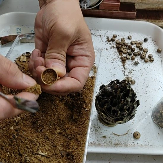 沉香奇楠沉香车珠粉10g+香炉