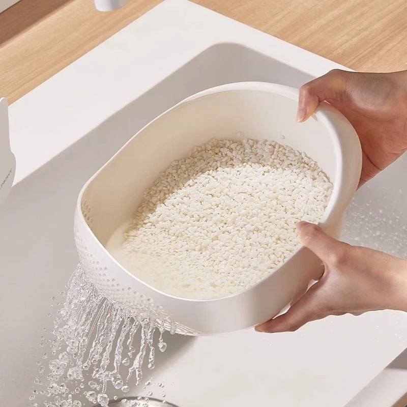 厨房家用多功能淘米篮菜篮洗米盆洗蔬菜水果加厚塑料沥水篮洗菜盆