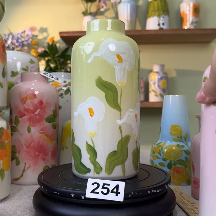 景德镇陶瓷手绘花瓶摆件无孔