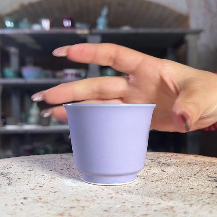 瓷片钧瓷小摆件杯子50