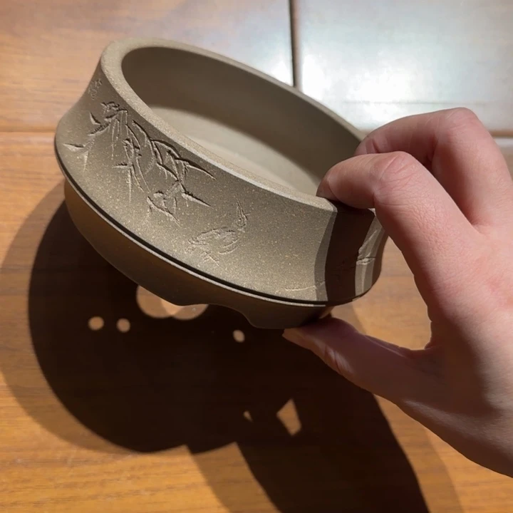 紫砂花盆内口11.5深度4