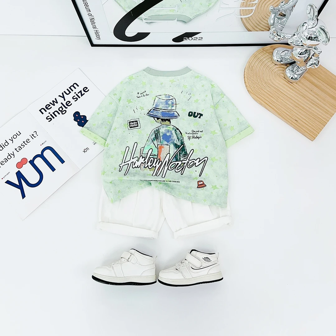 儿童短袖T恤夏季男童上衣2025夏新款夏装潮 HZ25553 悠悠童话童装