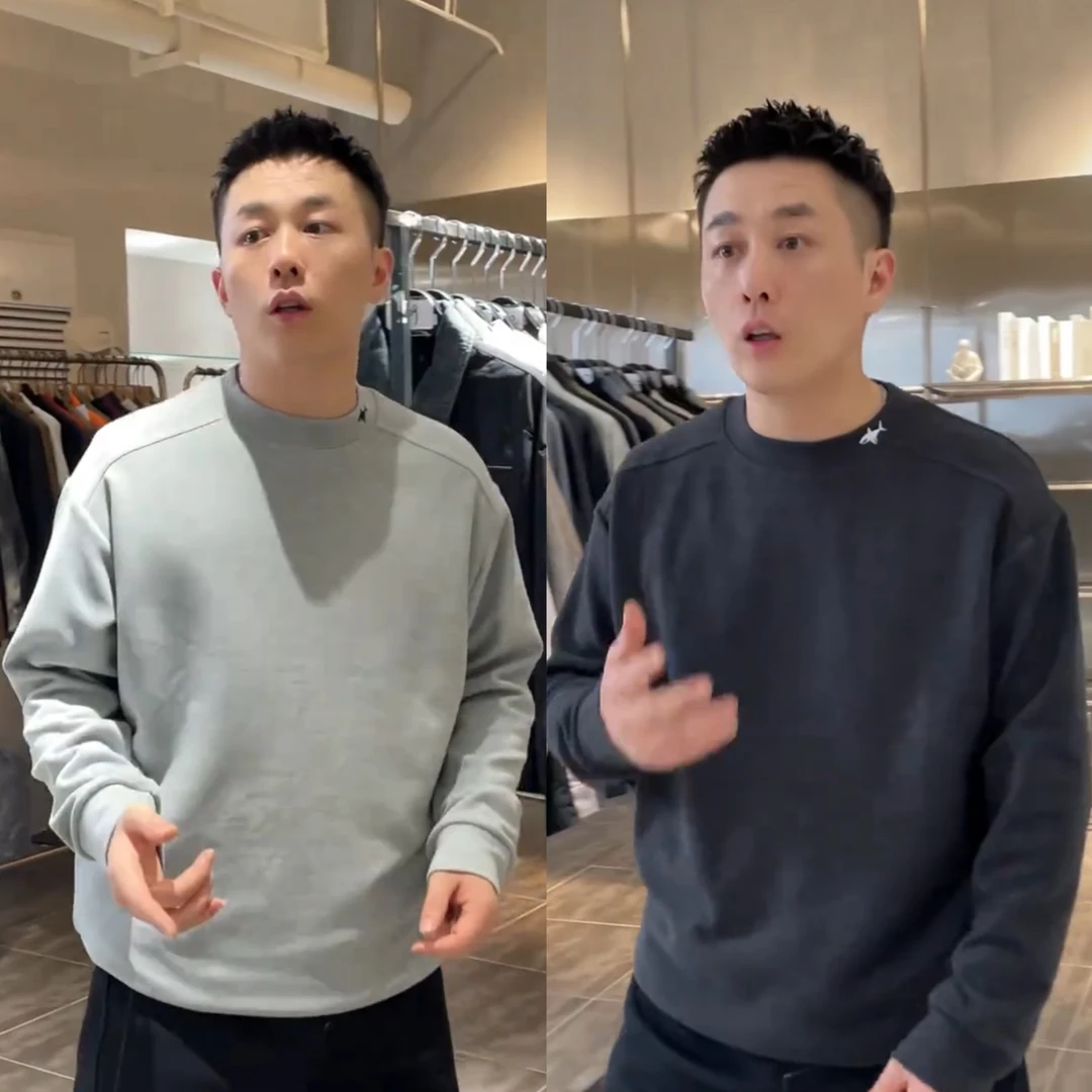 重磅圆领卫衣男款春秋季2025新款宽松内搭德绒打底衫男士秋冬上衣