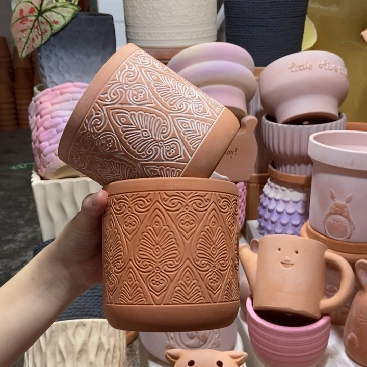 12×12几何直筒复古+红陶2个