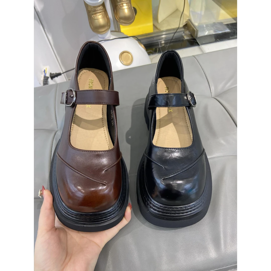 秋季设玛丽珍鞋女2025春夏新款复古时尚小个子英伦风厚底小皮鞋春