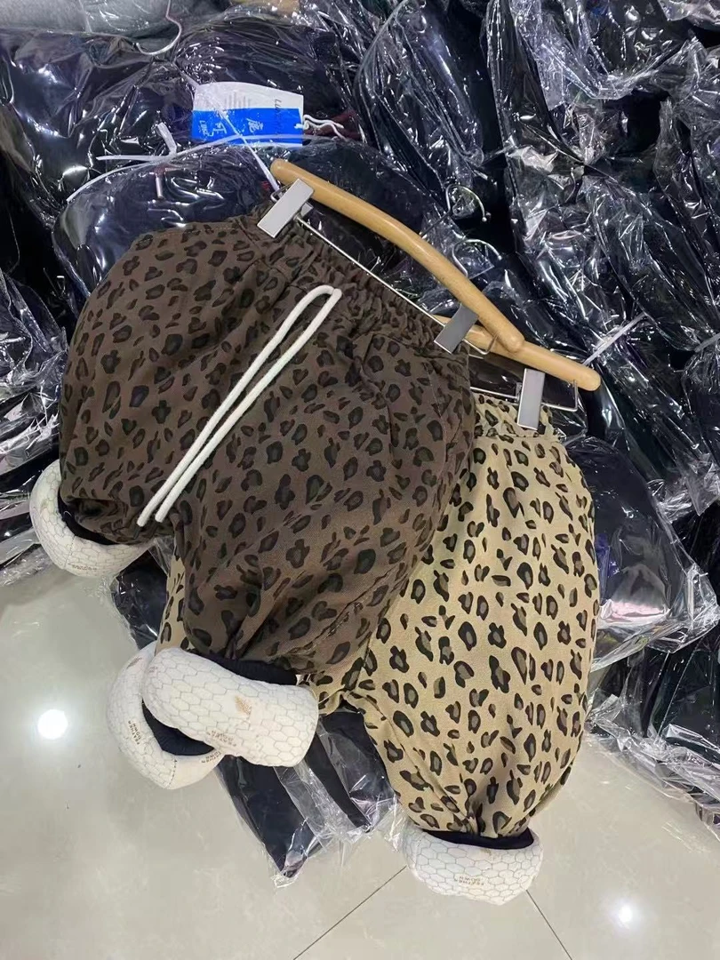 【豹纹棉裤】冬季加厚儿童棉裤儿童加厚防风棉裤韩范儿童加厚棉裤