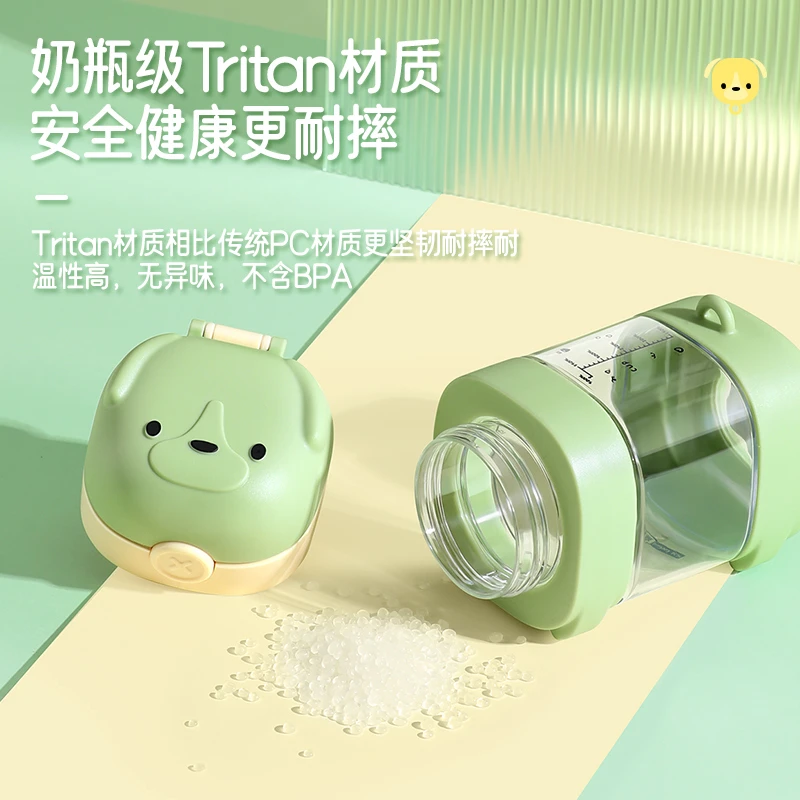 网红可爱小狗杯tritan材质吸管杯防摔方便便携携带耐高温