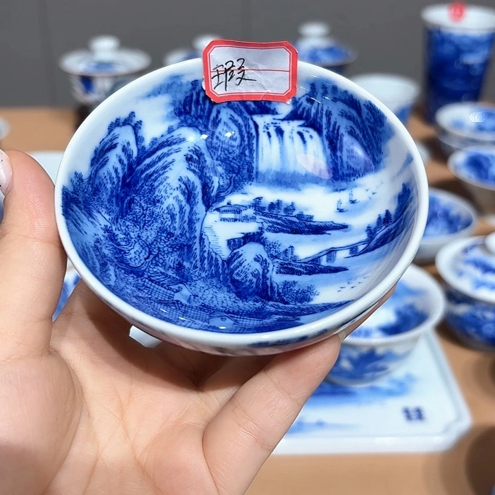 景德镇纯手工手绘柴窑瑕