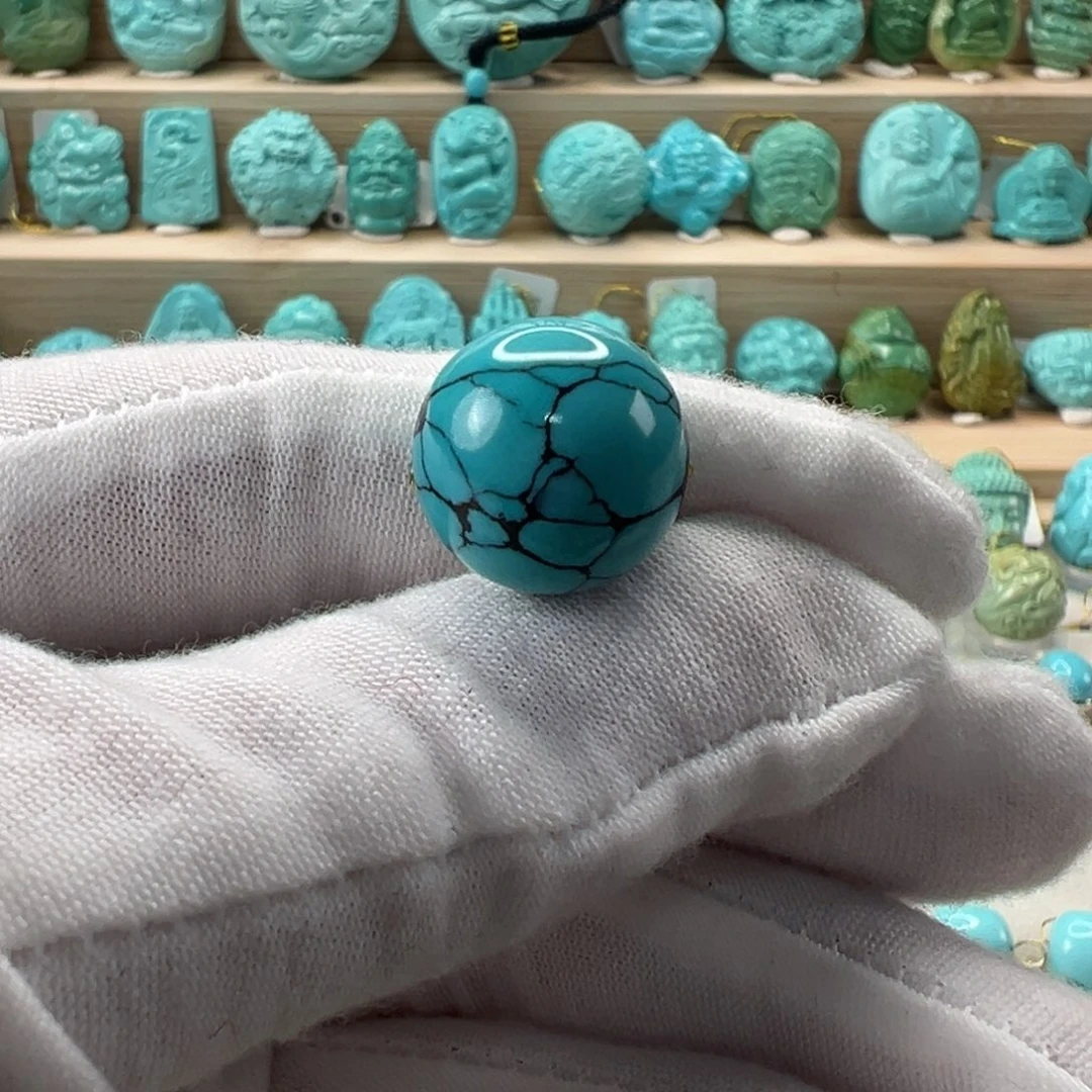 未镶嵌绿松石圆珠15.9mm