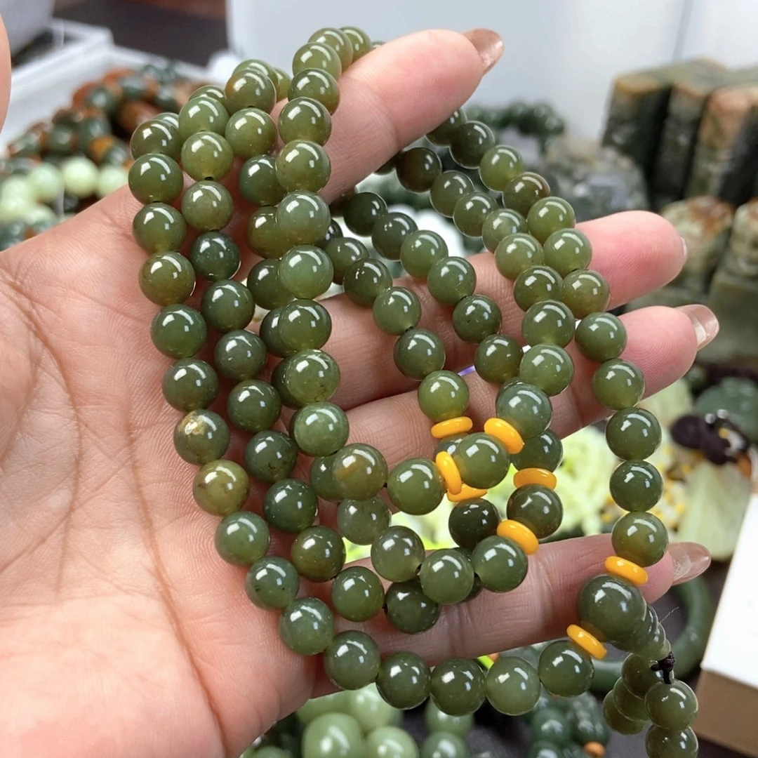 透闪石质玉手链未镶嵌