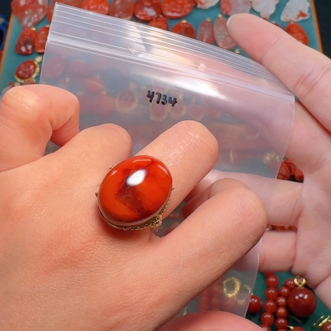 南红玛瑙南红银S925镶嵌