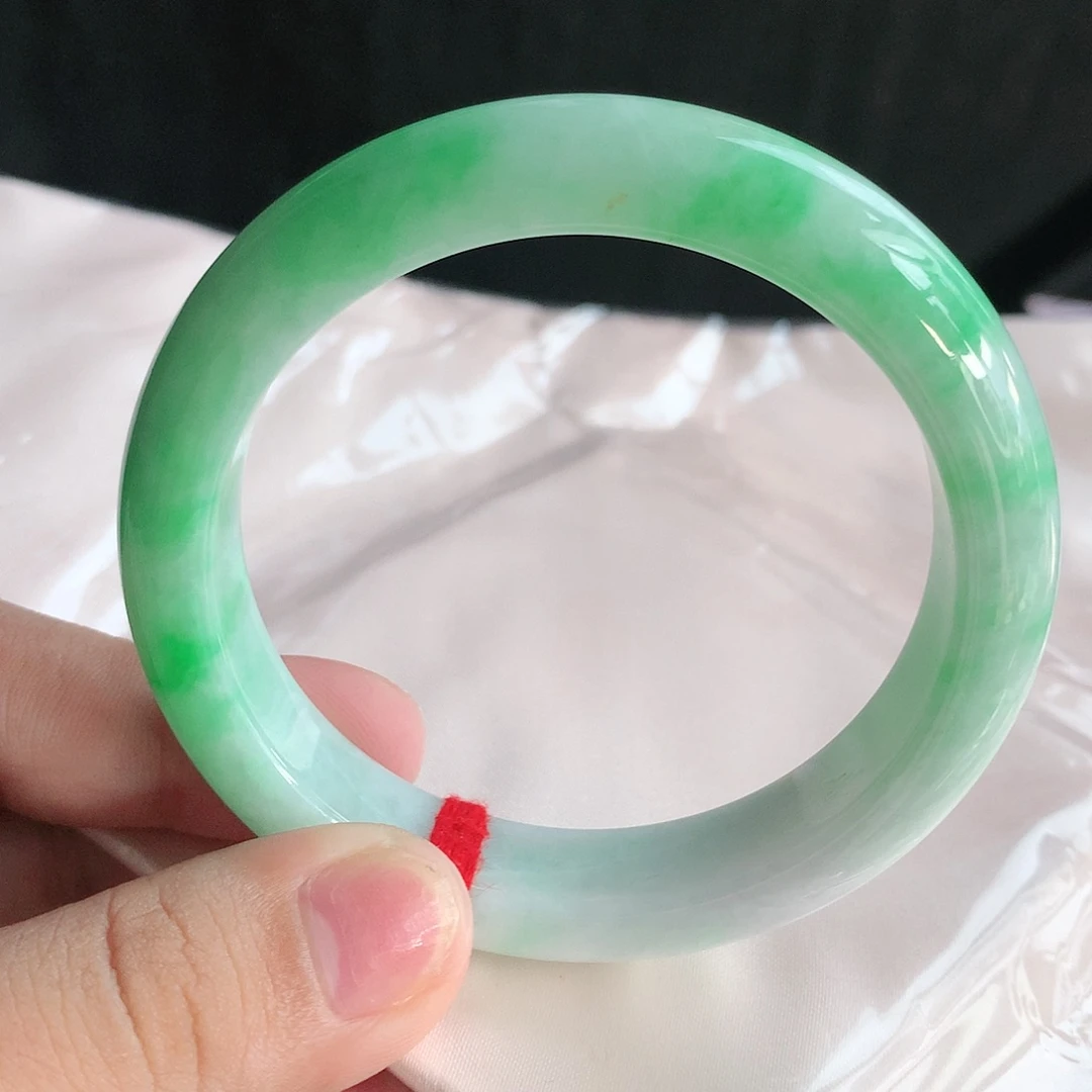 翡翠手镯未镶嵌55 天然缅甸a货翡翠2573