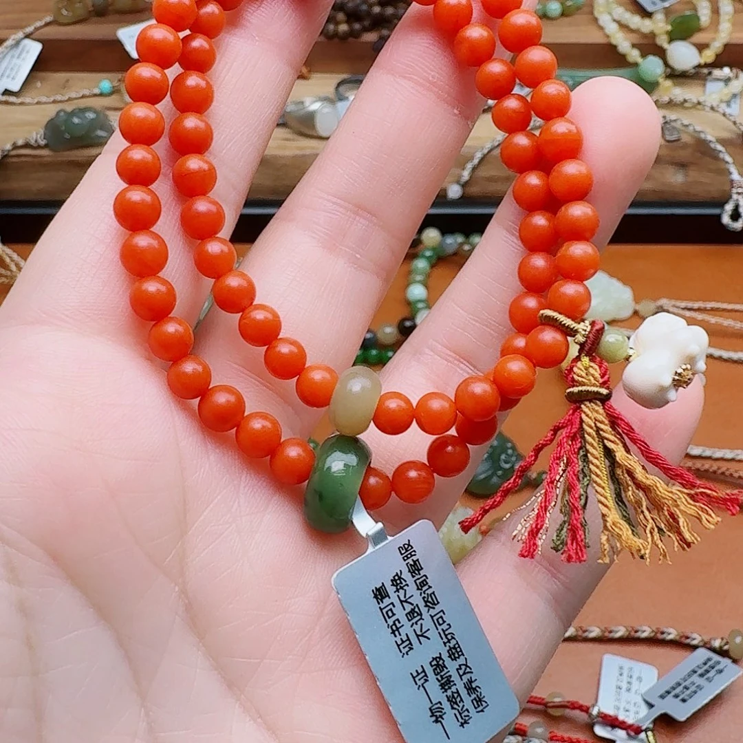 夕***瑞南红玛瑙未镶嵌手链