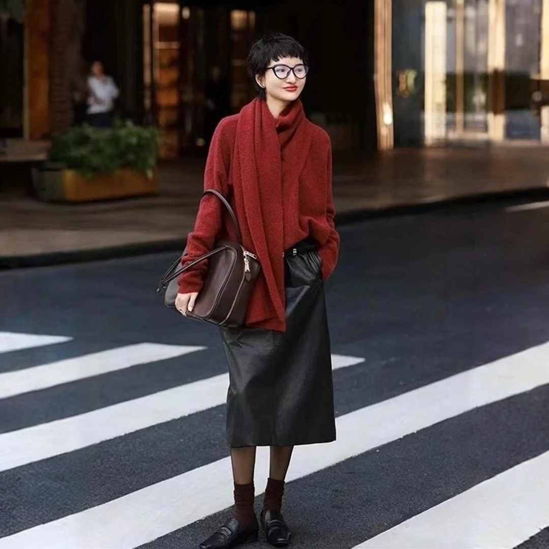 老钱风休闲简约通勤百搭款长袖上衣春季新款慵懒宽松显瘦长袖上衣