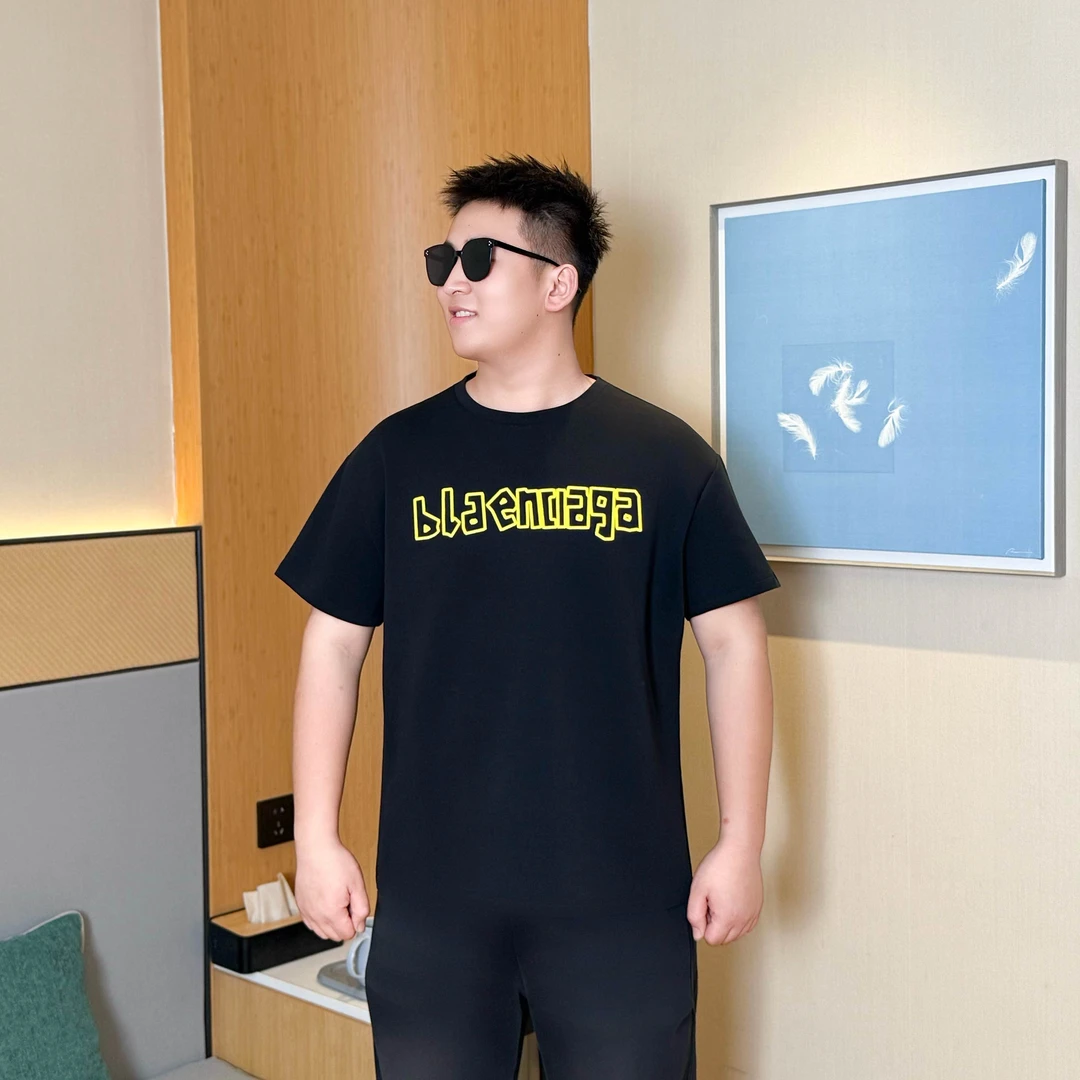 大码男装 秋季新款 休闲字母T恤 短袖72682