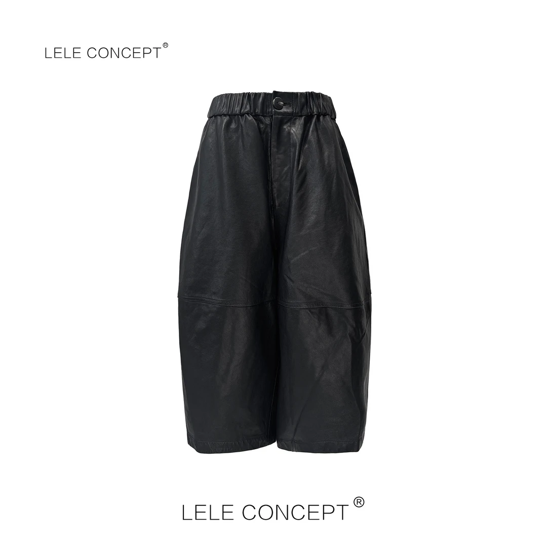 LELE CONCEPT｜【如一】新款都市气质小众高级款五分皮裤复古K0303