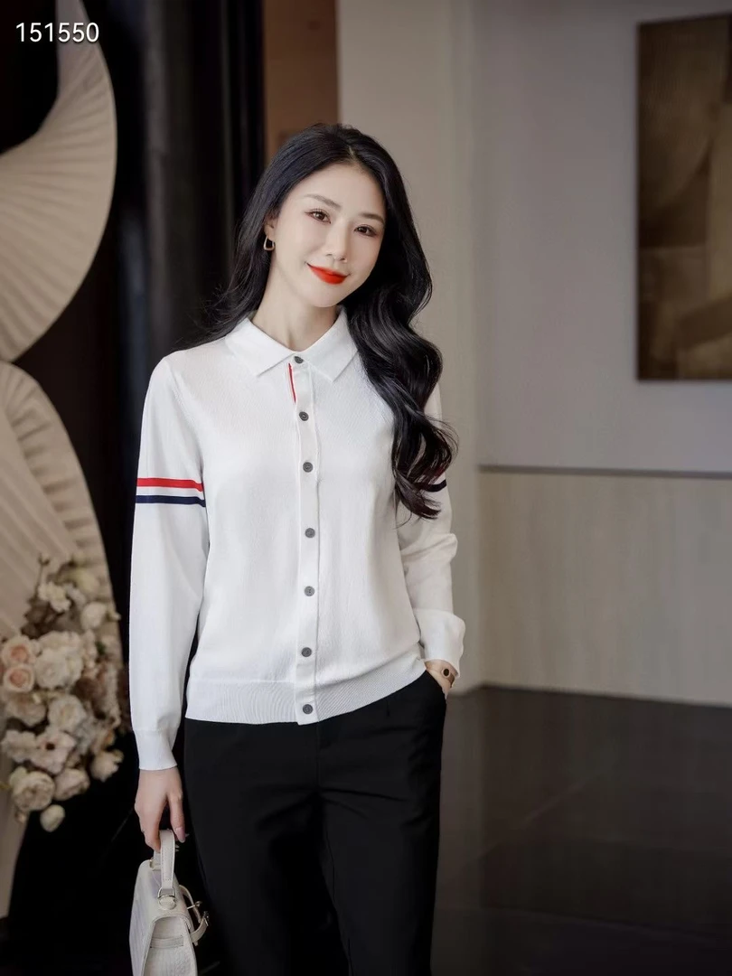 [金曼]百搭款翻领可开衫针织衫101196