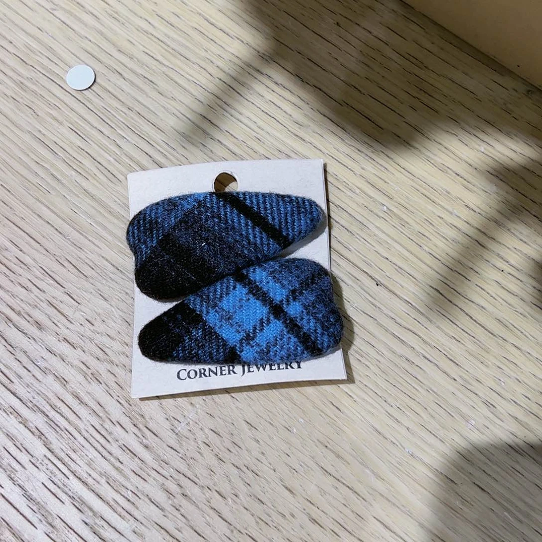 铁合金布艺蓝咖夹子