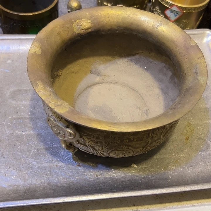 前***朤黄铜摆件，文房工艺品摆件