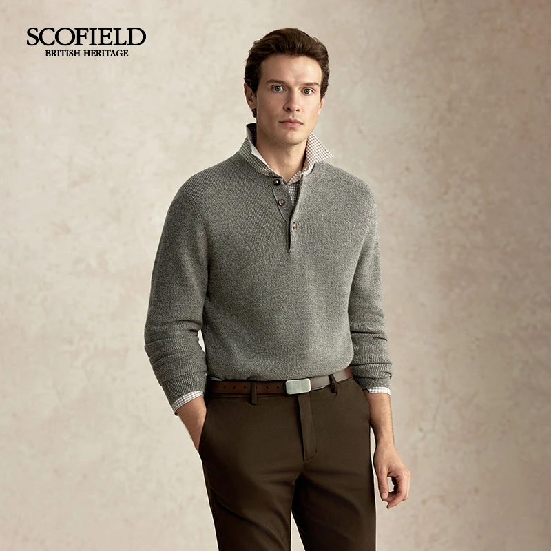 【100%绵羊毛】SCOFIELD男装25年秋冬新品通勤百搭圆领毛衣针织男