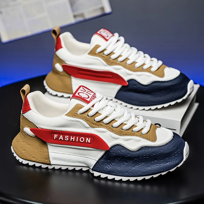 透气时尚休闲鞋防滑运动鞋潮流潮鞋网面运动鞋百搭阿甘男鞋春夏季