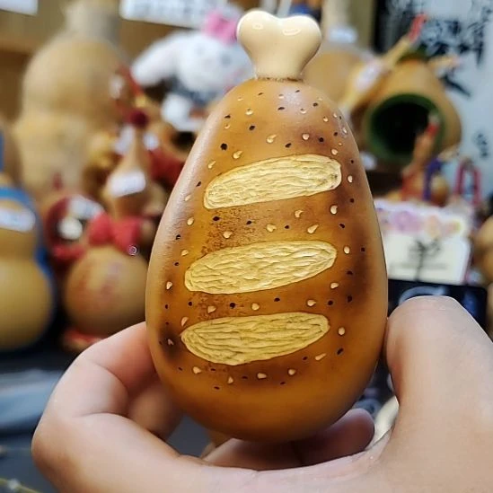 手工葫芦原创精品手把件摆件—18车—鸡腿葫芦摆件