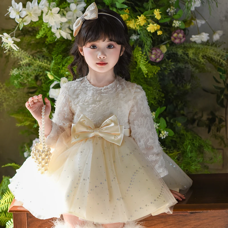 A2700女童连衣裙春装2025新款儿童裙子春款小女孩公主裙生日礼服