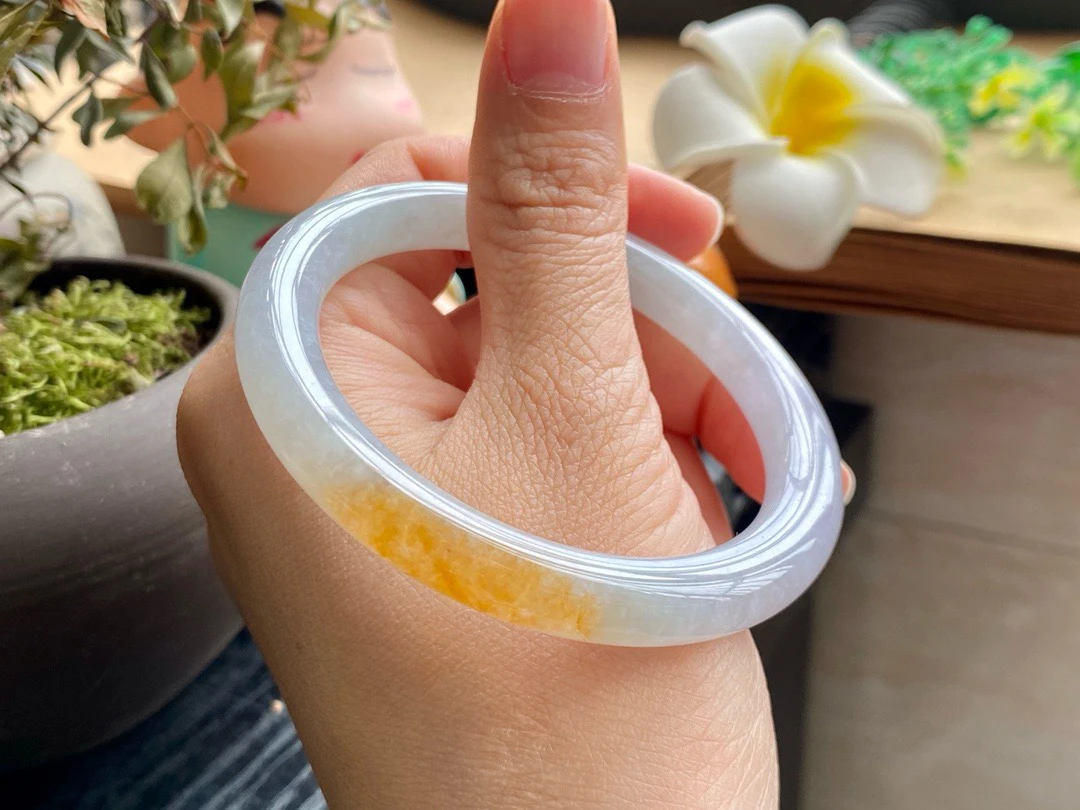 619批4612号52.8-7.8-8.4冰黄颜色超正！一眼便入心的特色镯