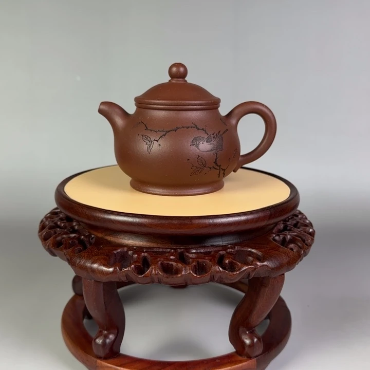 茶壶底槽青潘壶190 cc全手工制作
